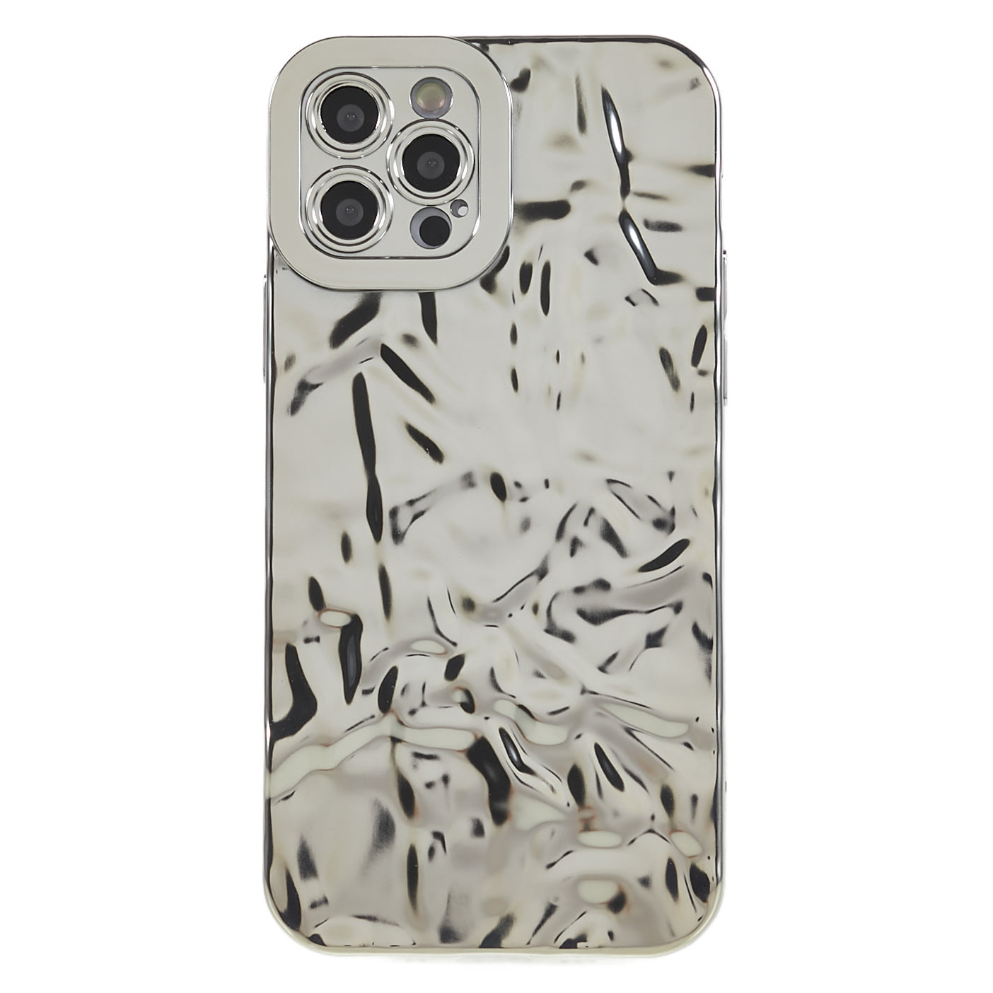Electroplating Phone Case for iPhone 12 Pro Wrinkled Uneven Anti-scratch TPU Cover Electroplating Phone Case for iPhone 12 Pro Wrinkled Uneven Anti-scratch TPU Cover